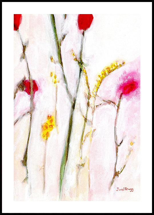 Floral In Orange and Lilac Plakat