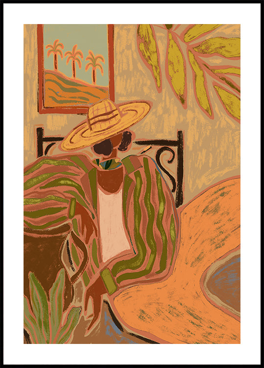 Lady in Stripe Plakat