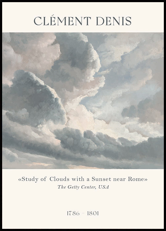 Clément Denis Cloud Study Plakat