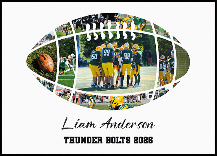 Football Ball Photo Collage Personal Plakat