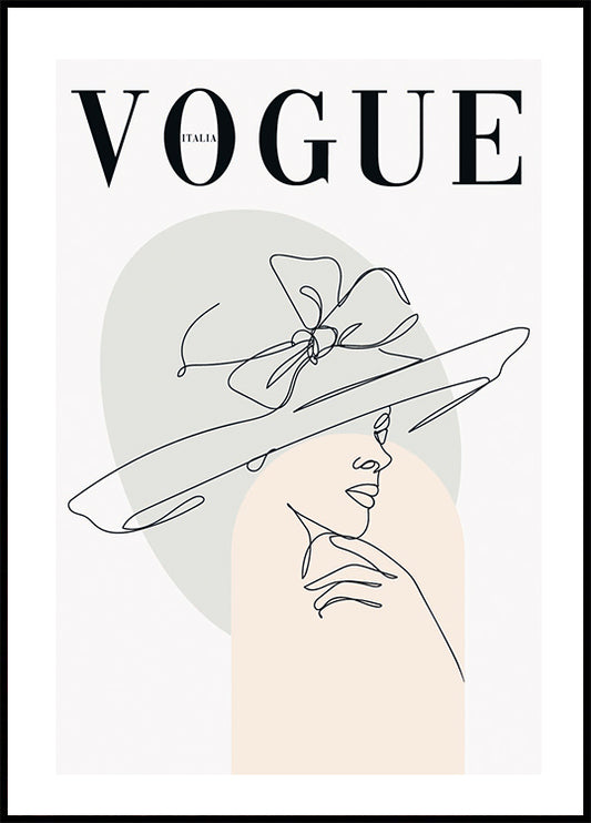 Vogue Line Art Plakat