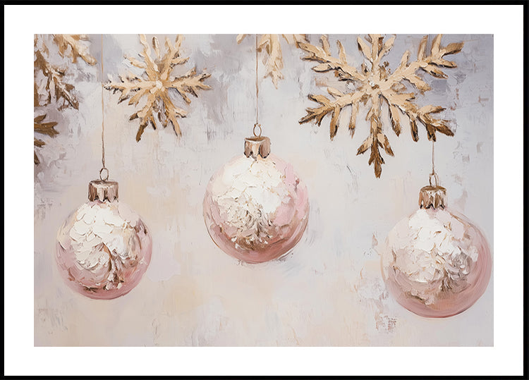 Elegant Winter Ornaments Plakat