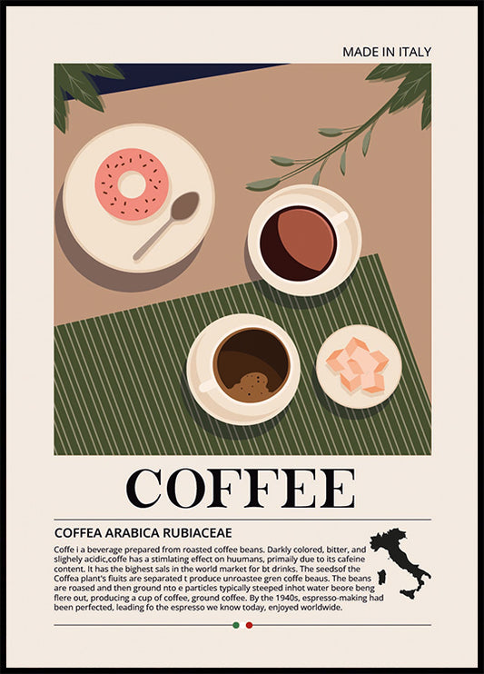 Coffee Made in Italy Plakat