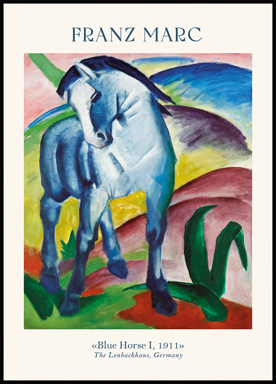 Blue Horse I,Franz Marc Plakat