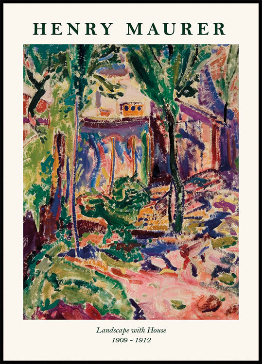 Henry Maurer, Landscape with House Plakat