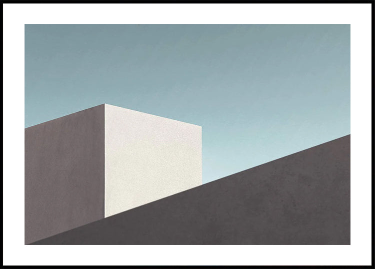 Modern Architecture, Minimal Concrete Geometry Plakat