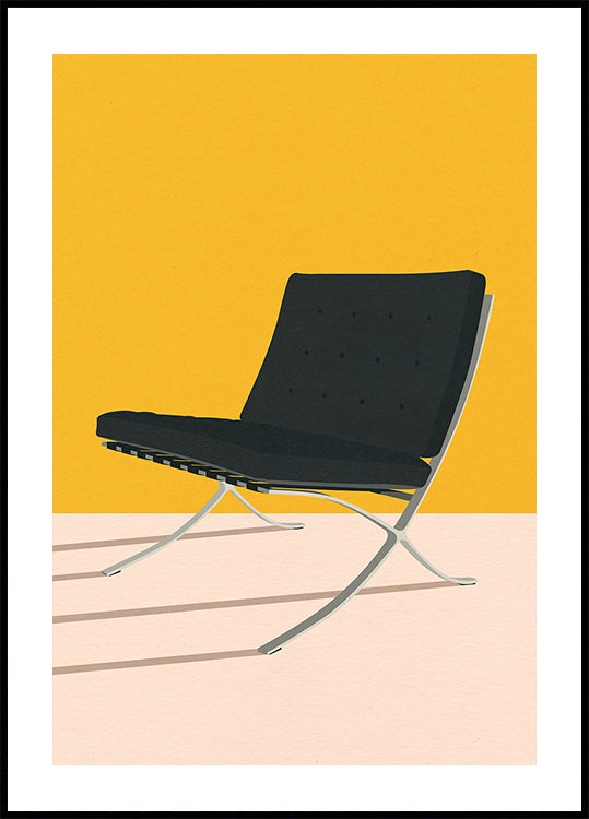 Barcelona Chair By Mies Van Der Rohe Plakat