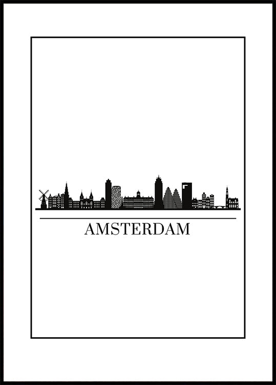 Amsterdam Skyline Plakat