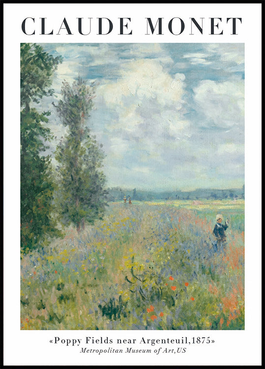 Claude Monet - Poppy Fields Near Argenteuil Plakat