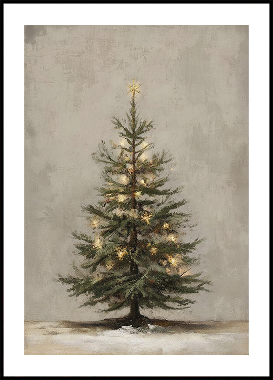 Vintage Christmas Tree Plakat