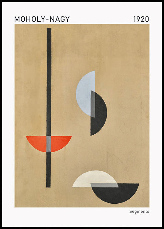 Segments Bauhaus abstract, Moholy-Nagy, 1920 Plakat