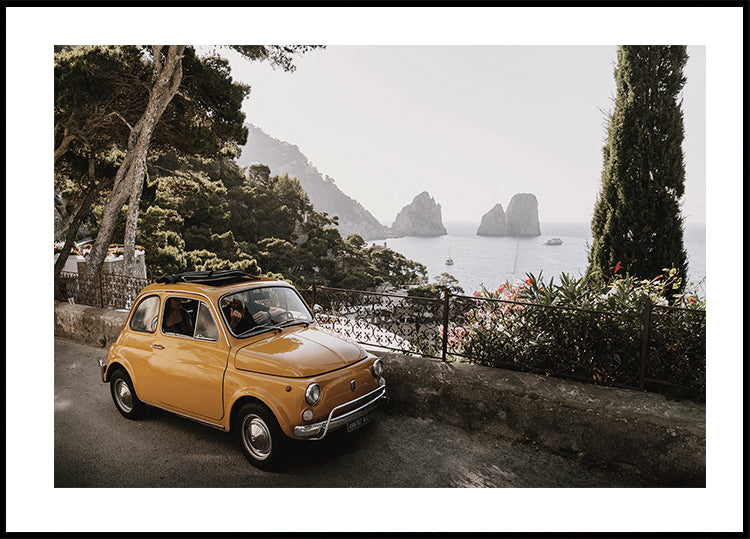 Little Orange Car in Capri Plakat