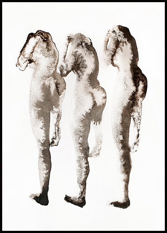 Figure Study 3x (nach Muybridge) Plakat