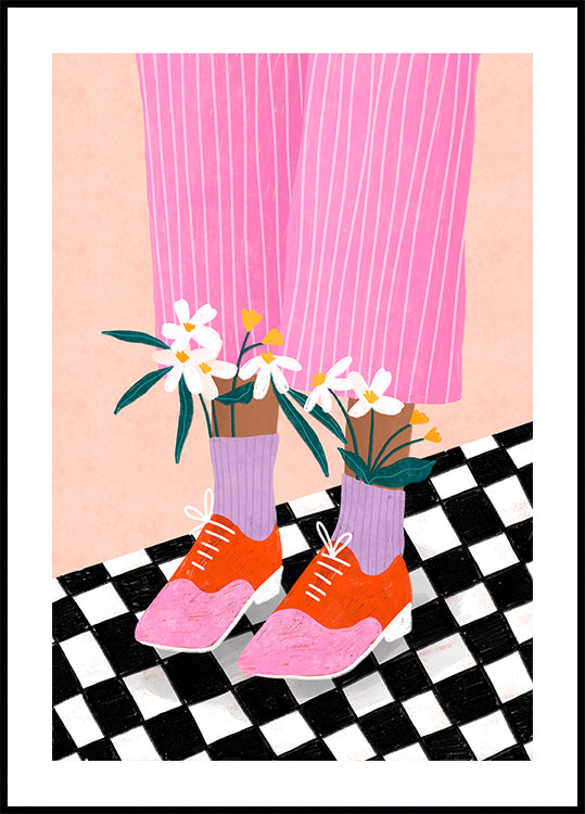 Floral Feet Fashion Plakat