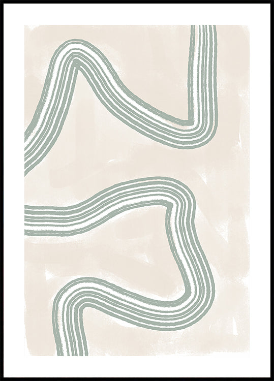 Curved Tranquility Plakat