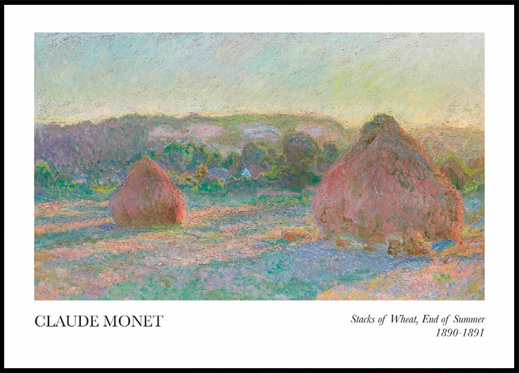 Claude Monet - Stacks of Wheat, End of Summer Plakat