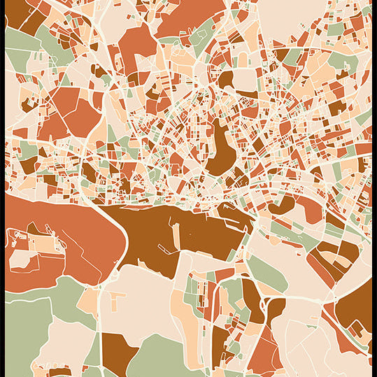 Black Maps Earth Tones 31 Plakat