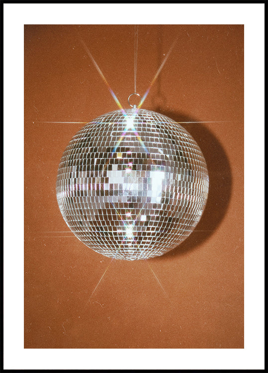 Orange Disco Ball Plakat