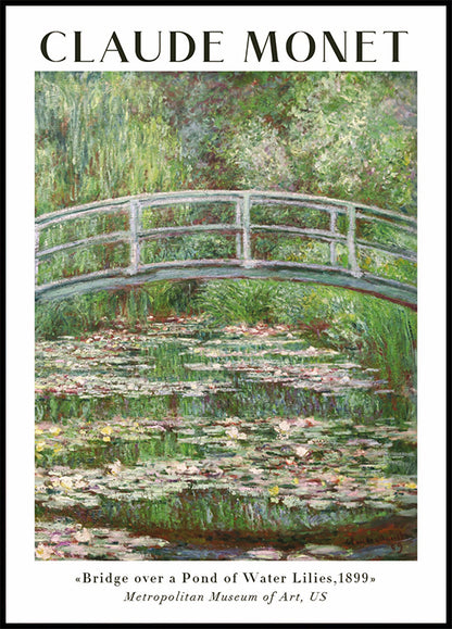 Claude Monet - Bridge Over a Pond of Water Lilies Plakat