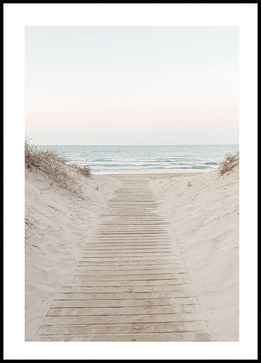 Wooden Path To The Beach Plakat