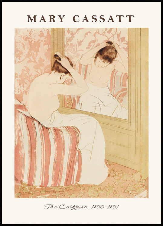 The Coiffure, Intimate Mary Cassatt portrait Plakat
