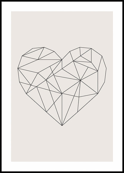 Abstract Geometric Heart Plakat