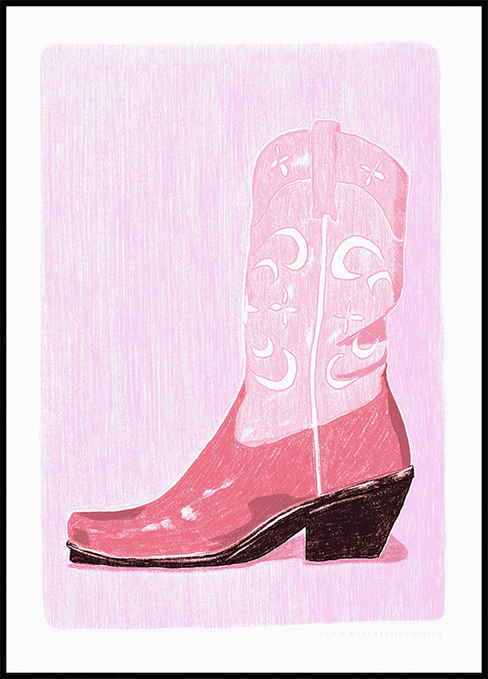 P&amp;c Cowgirlboot Plakat