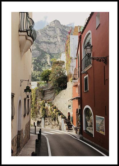 Street in Positano Plakat