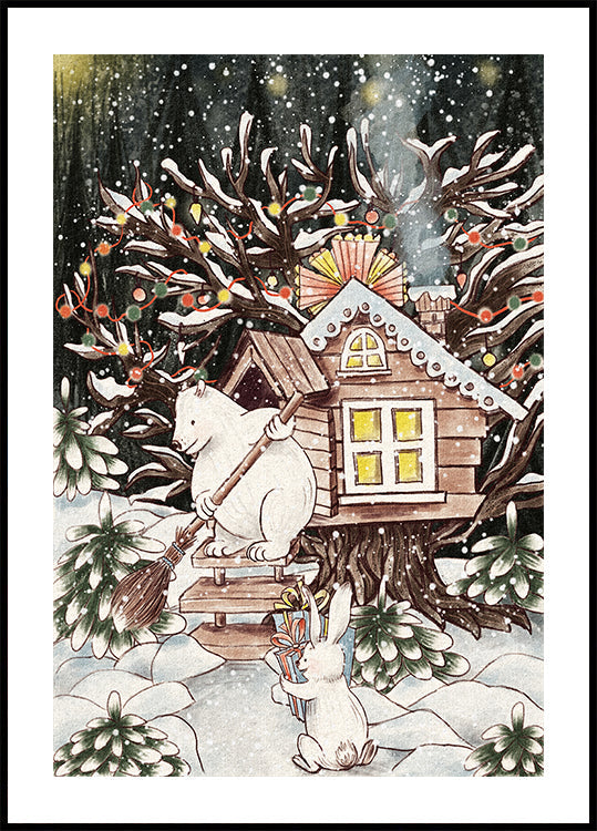 Christmas Treehouse Plakat