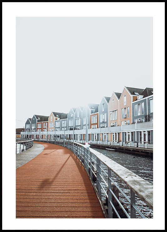 Colorful Houses At The Rietplas In Houten Plakat