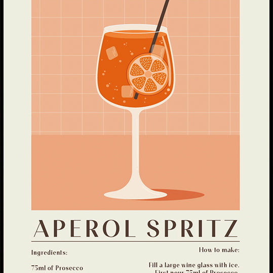 Aperol Spritz Recipe Plakat