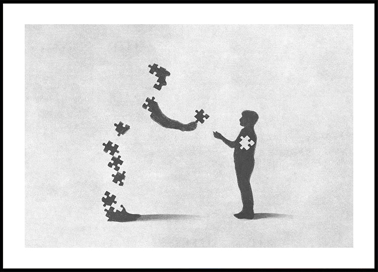 True Sacrifice, Puzzle Piece Silhouette Plakat