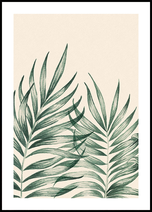 Watercolor Palm Leaf Plakat