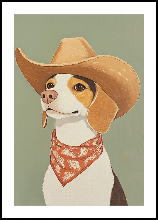Cowboy Beagle Dog Plakat