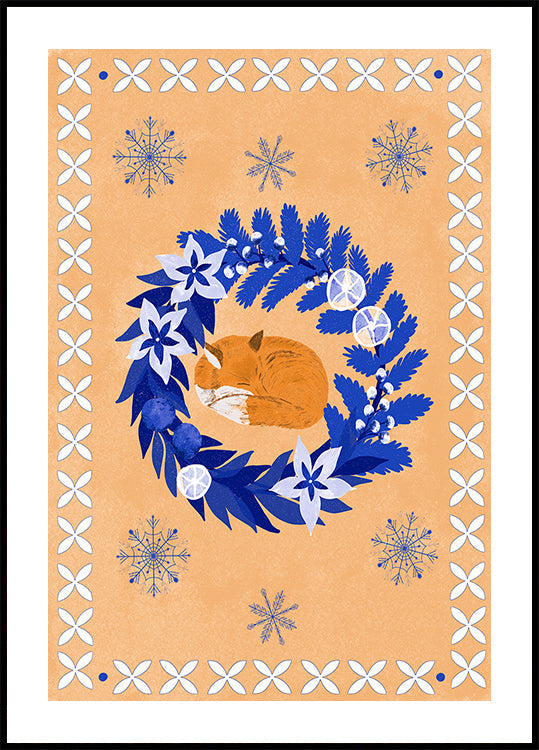 Folk Winter Fox Plakat