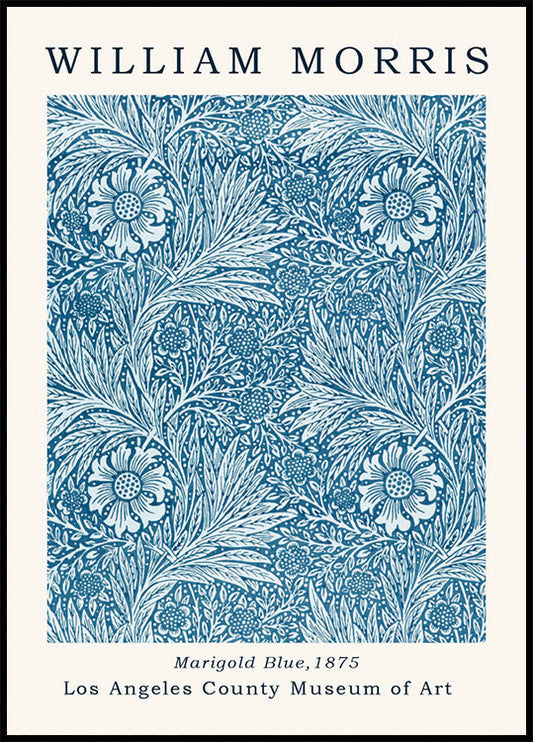 W. Morris - Marigold Blue Plakat