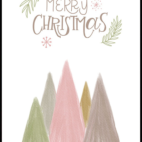 Merry Christmas Trees 1 Plakat