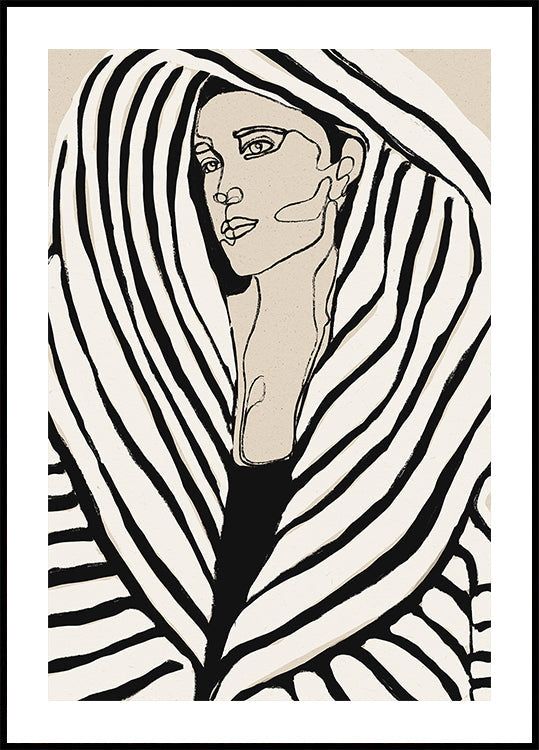 Striped Elegance Plakat