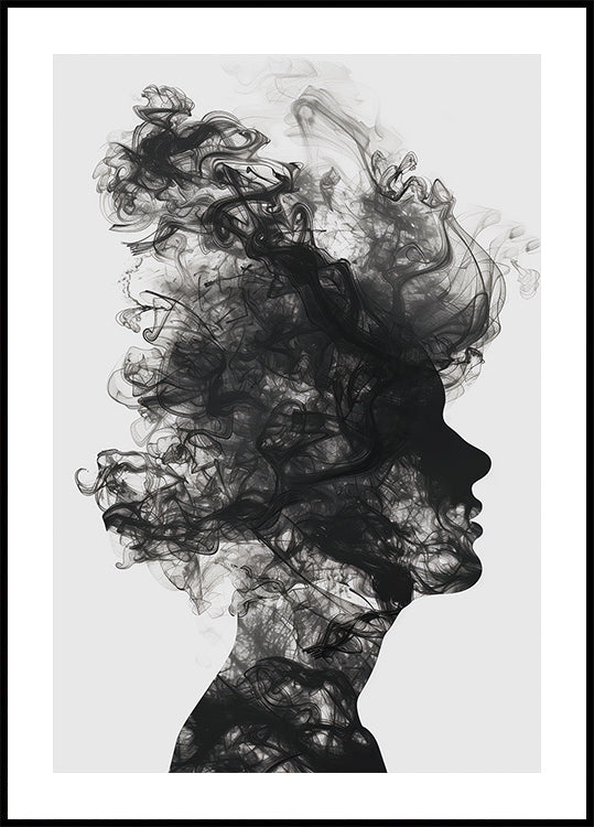 Dissolving Silhouette Abstract Plakat