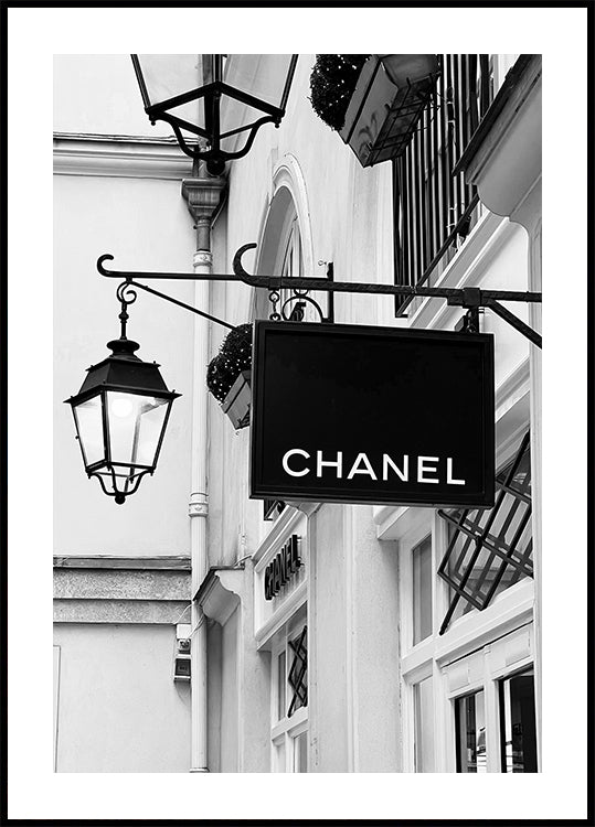 Chanel Paris Black & White Plakat