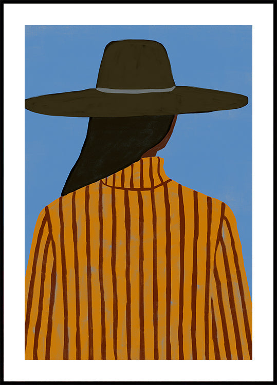 Modern Woman with Hat Plakat