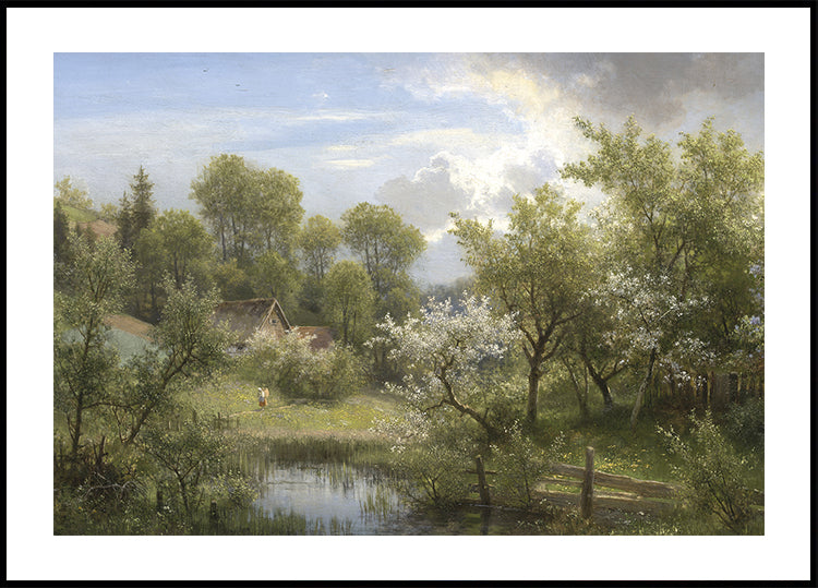 Blooming Fruit Trees near Loschwitz by Eduard Leonhardi Plakat