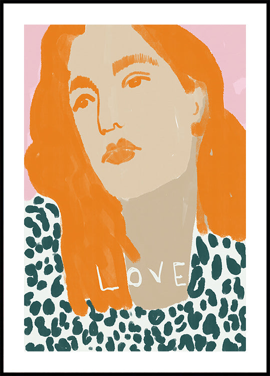 Portrait of a Woman with Orange Hair Plakat