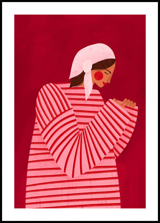 The Woman With the Red Stripes Plakat