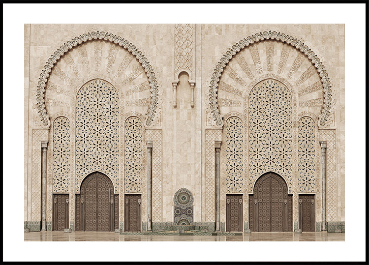 Twin Doors of Hassan II Mosque, Casablanca Plakat