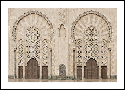 Twin Doors of Hassan II Mosque, Casablanca Plakat