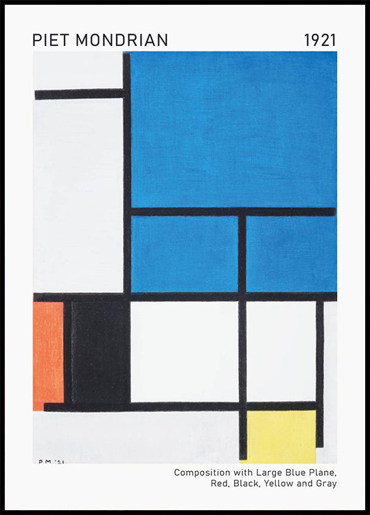 Composition With Large Blue Plane Plakat