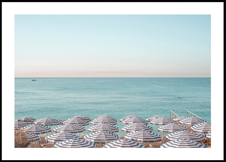 Riviera Beach Umbrellas Plakat