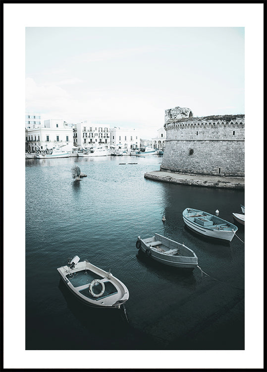 Boats With Views of Puglia Plakat