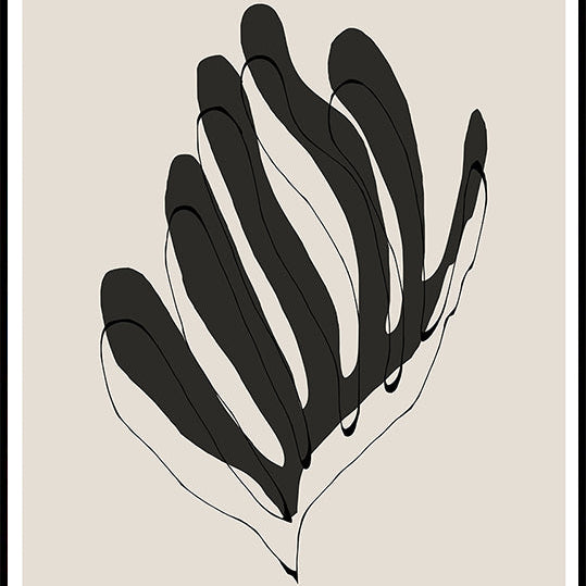 Abstract Leaf Lines Plakat